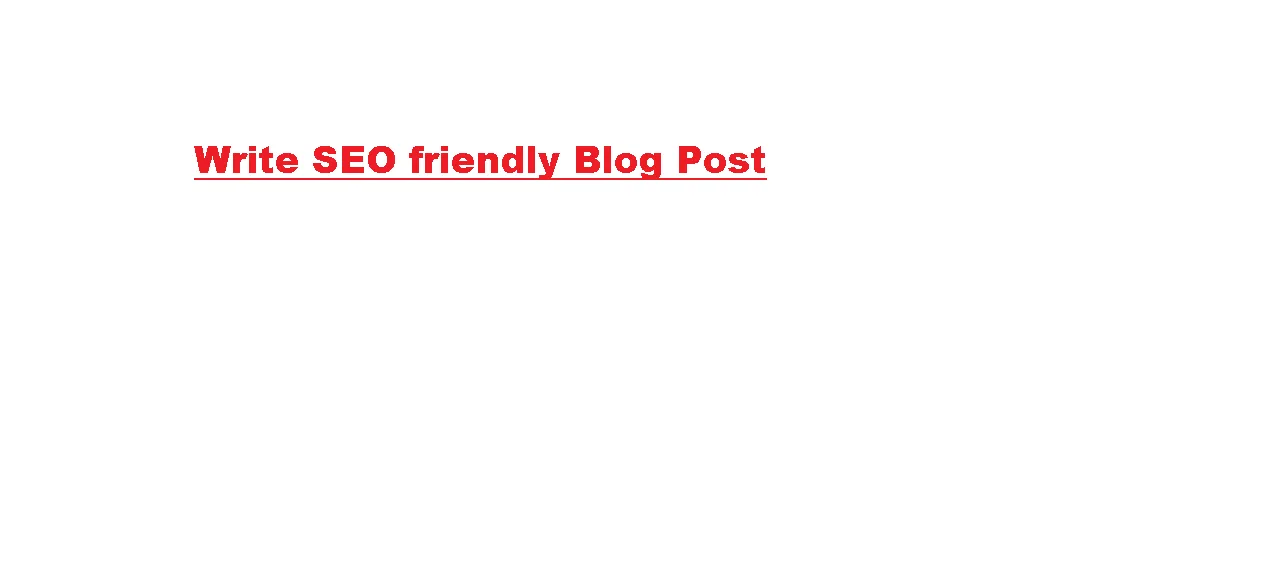 Seo Friendly Blog Post